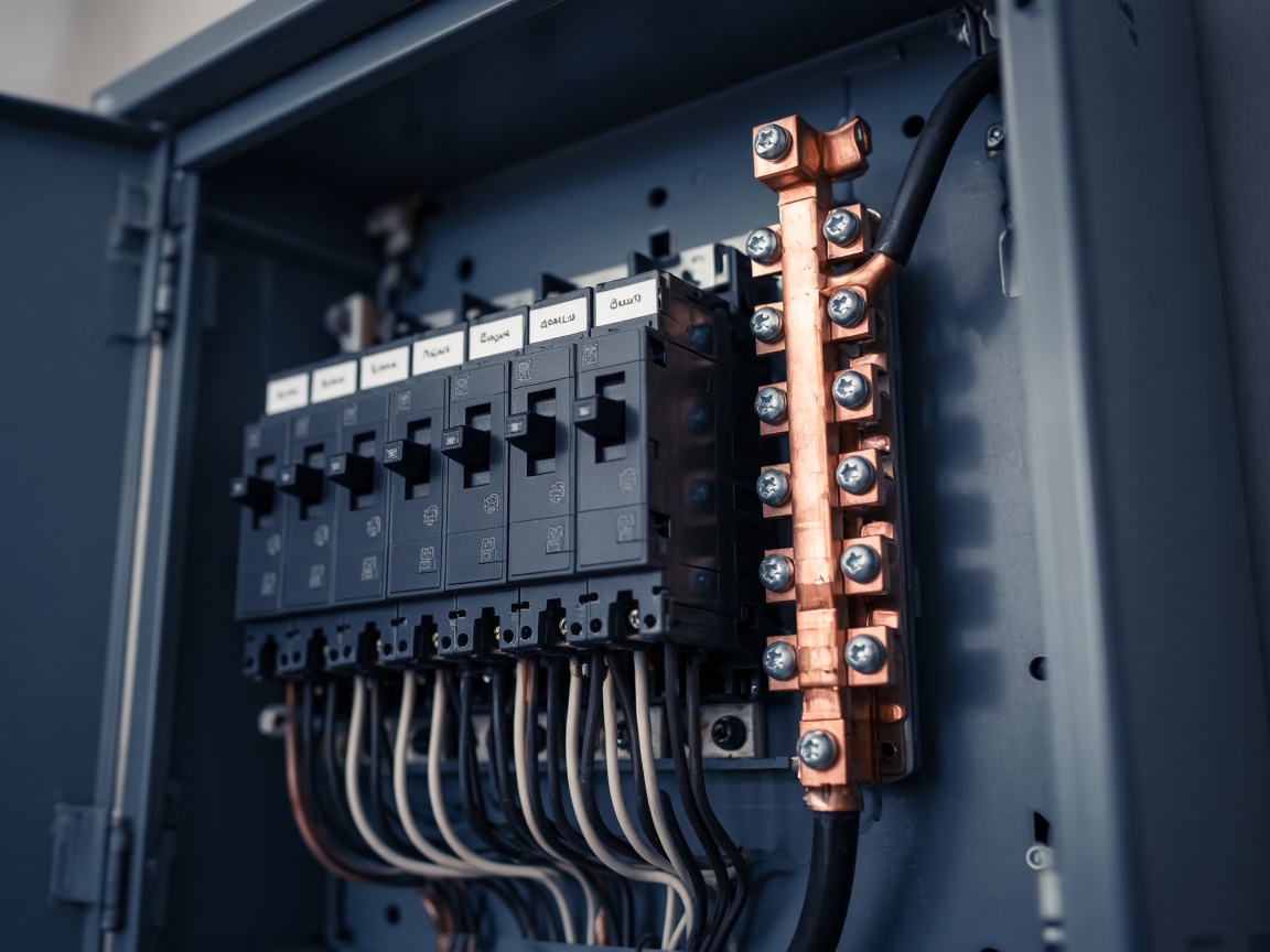 Newly finished residential breaker panel with labeled breakers